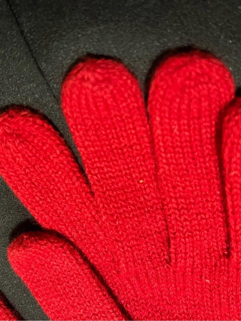 UNBRANDED Red Festive Knit Gloves